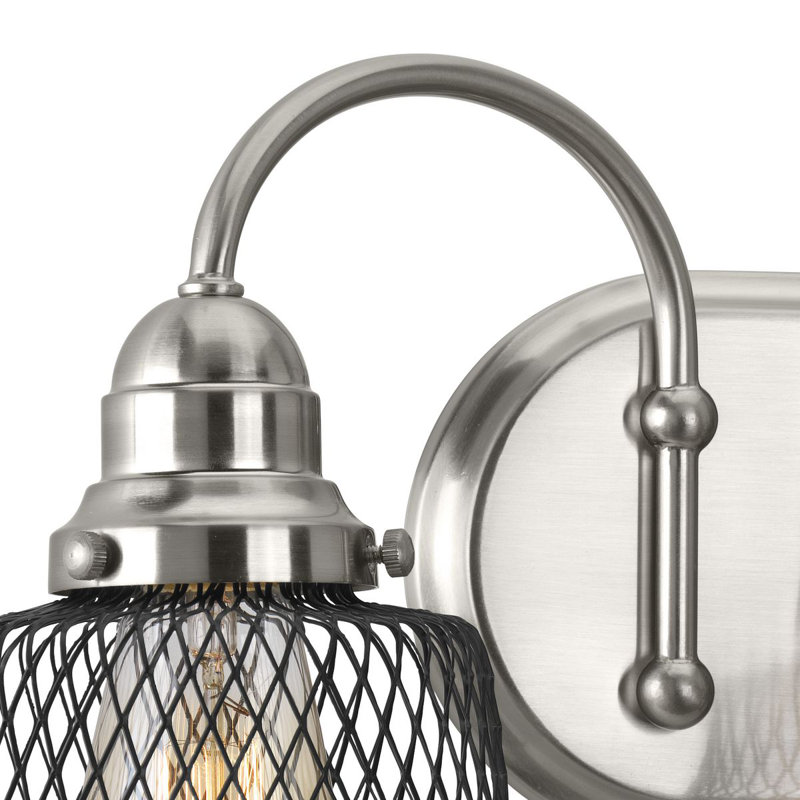 Éclairage pour salle de bain à intensité variable 3 lumières Kriner, Nickel brossé