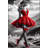 Red Heeled Dress Patterned Woven Base Rug Machine Washable-1712263305