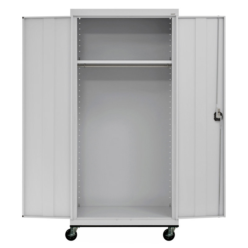 Steel, 78" H x 36" W  x  24" D, Dove Gray