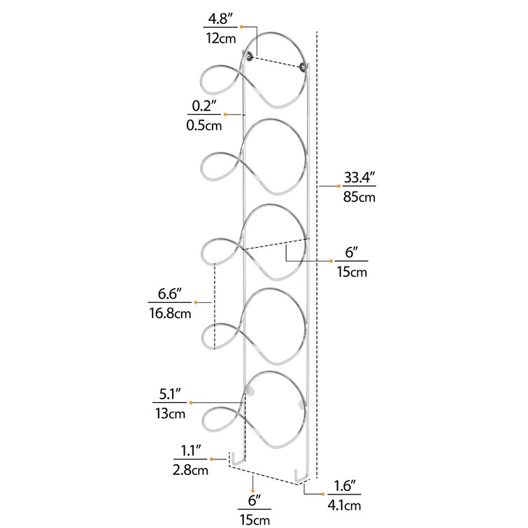 Wallniture Moduwine Wall Mount Towel Rack for Bathroom Wall Decor, 3  Sectional