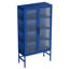Armoire de rangement à double porte vitrée avec tablettes réglables Buffet en acier laminé à froid-1134338669