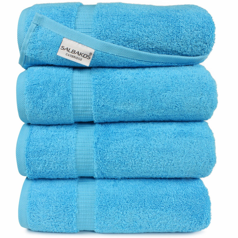 AquaLuxe Turkish Cotton Bath Towels - Ultra Soft, Quick Drying, Highly Absorbent, 700 GSM, Hotel & Spa Quality, 27x54, Set of 4