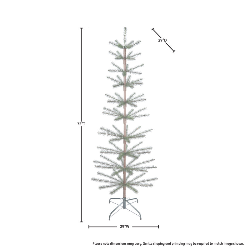 Arbre à poils avec une plume, H 6 pi