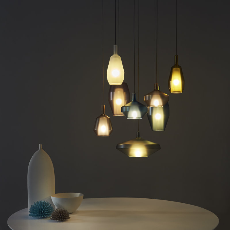 MOM 1 - Light Pendant, White, Sand Glass