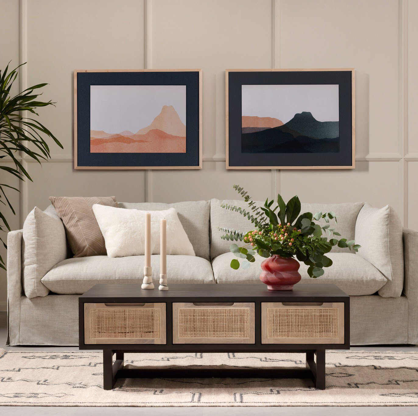 Rafferty 96.5'' Upholstered Sofa, Valley Nimbus Beige Linen, 90.5" W x 40" D x 30" H