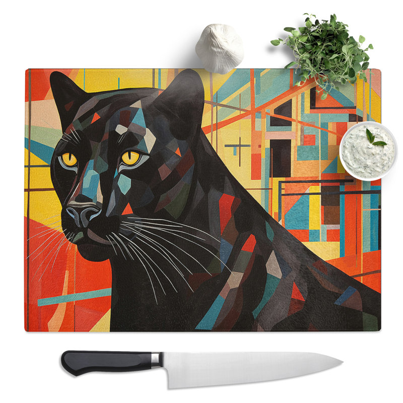 Panther Constructivism No.2  Glass Chopping Board