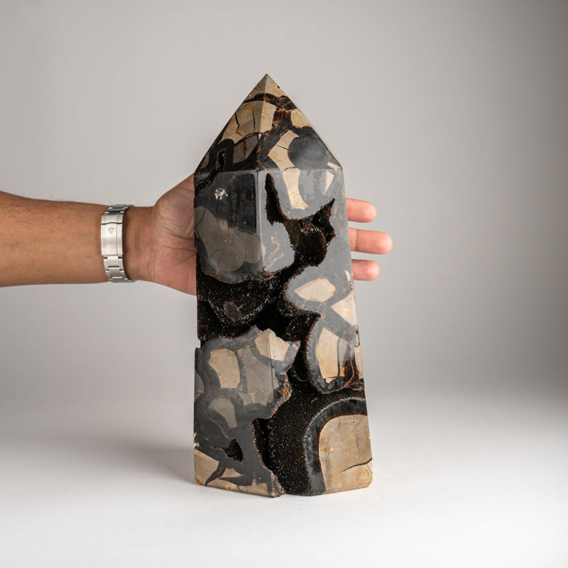Septarian Druzy Sculpture, 12" H x 5" W x 5" D