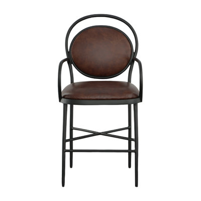 BD Upholstered Stool with Metal Frame