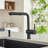 Linus Low Arc Pull-Out Dual-Spray Kitchen Faucet - Anthracite-55195791