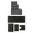 Buariki Collection 100% Soft Cotton 6 Pc Towel Set & 4 Pc Bath Rug Set, (Set of 10) Reversible-102437139