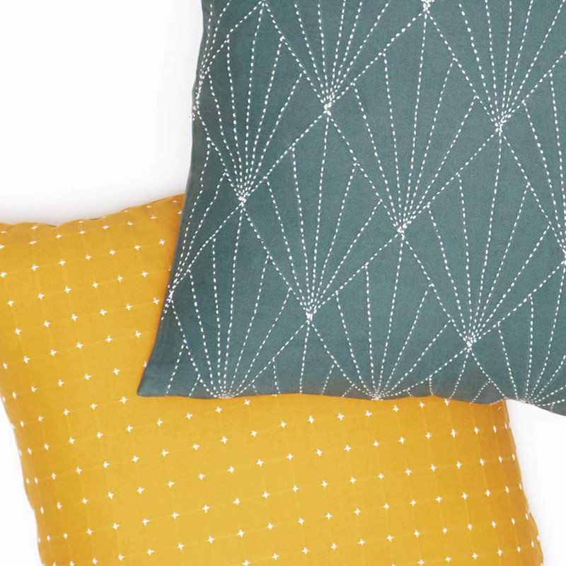 Array Square Pillow Cover & Insert, Spruce