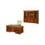 2 Piece Solid Wood Rectangular Executive Desk Office Set with Chair