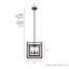 Luminaire suspendu rectangulaire 4 pouces Doherty-74777646