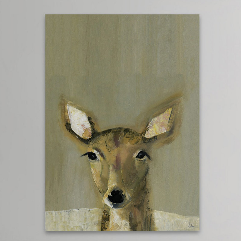 «Bonjour Cerf», reproduction sur toile tendue, H 12 po x l 8 po x P 1,5 po