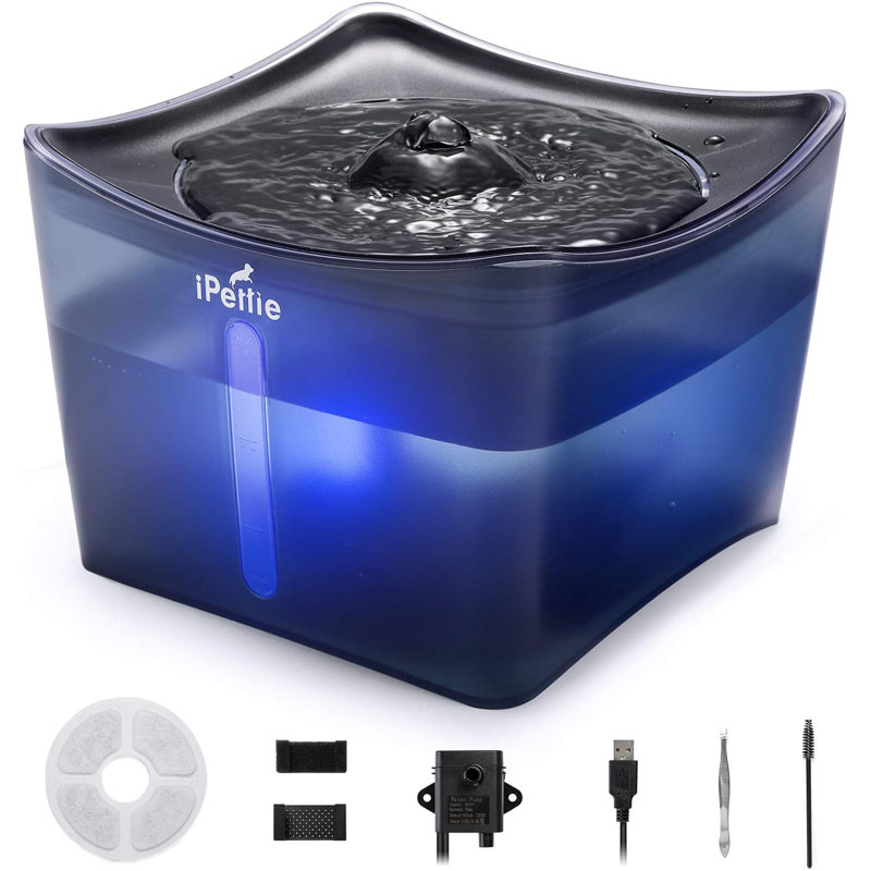101 oz Plat à eau automatique, Bleu translucide