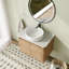 Meuble-lavabo flottant mural 30 po avec comptoir en quartz