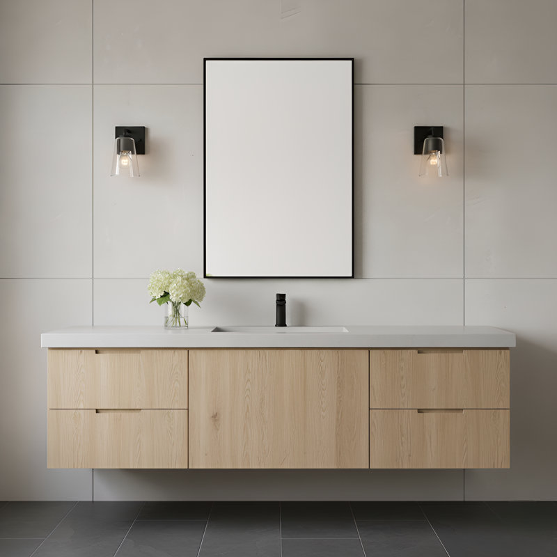 Petit meuble-lavabo Miles de génération Lighting , Clair, Nuit noire