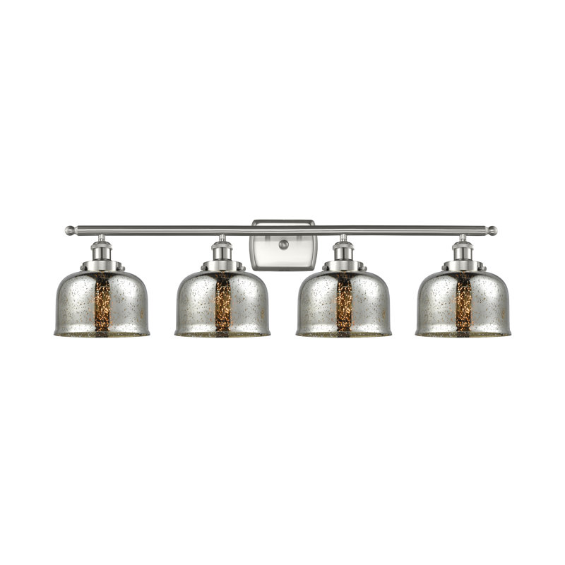 Barre d'éclairage de salle de bain 4 lumières DEL à intensité variable, Nickel satiné brossé