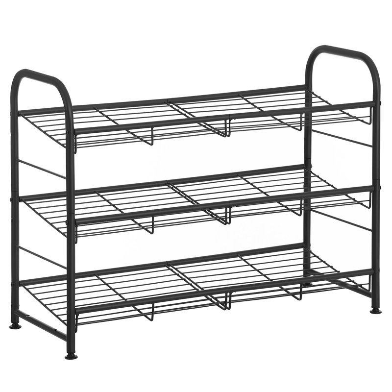 9 Pair Stackable Shoe Rack