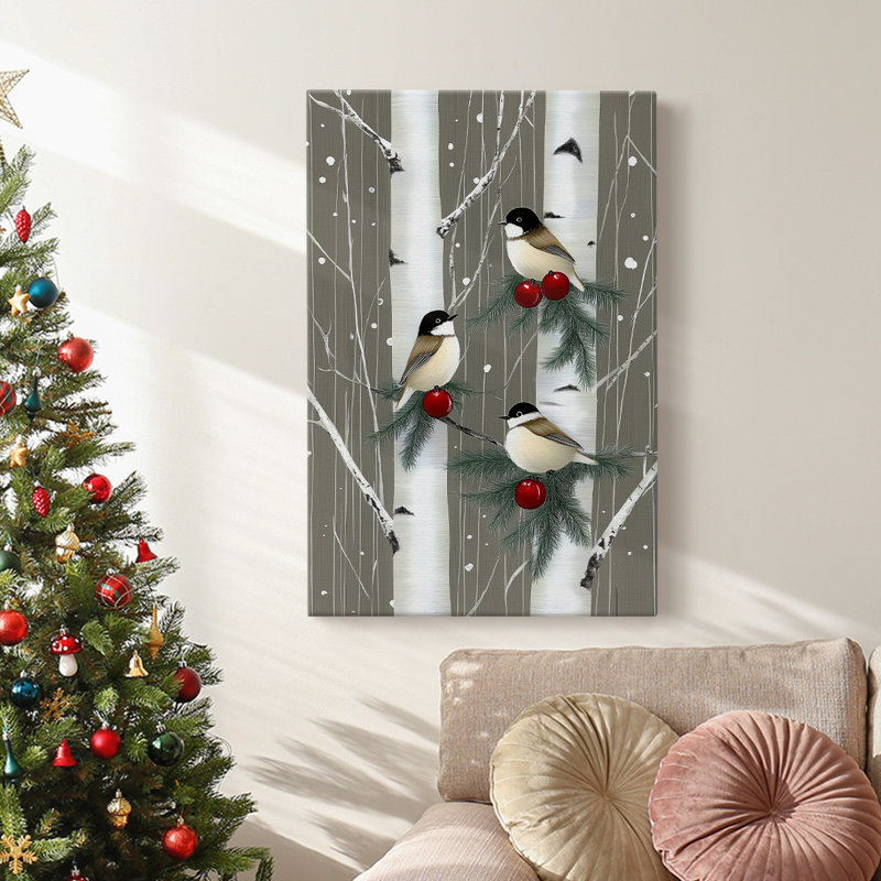 Art des Fêtes de Noël - Toile tendue avec châssis CI, H 24 po x l 16 po