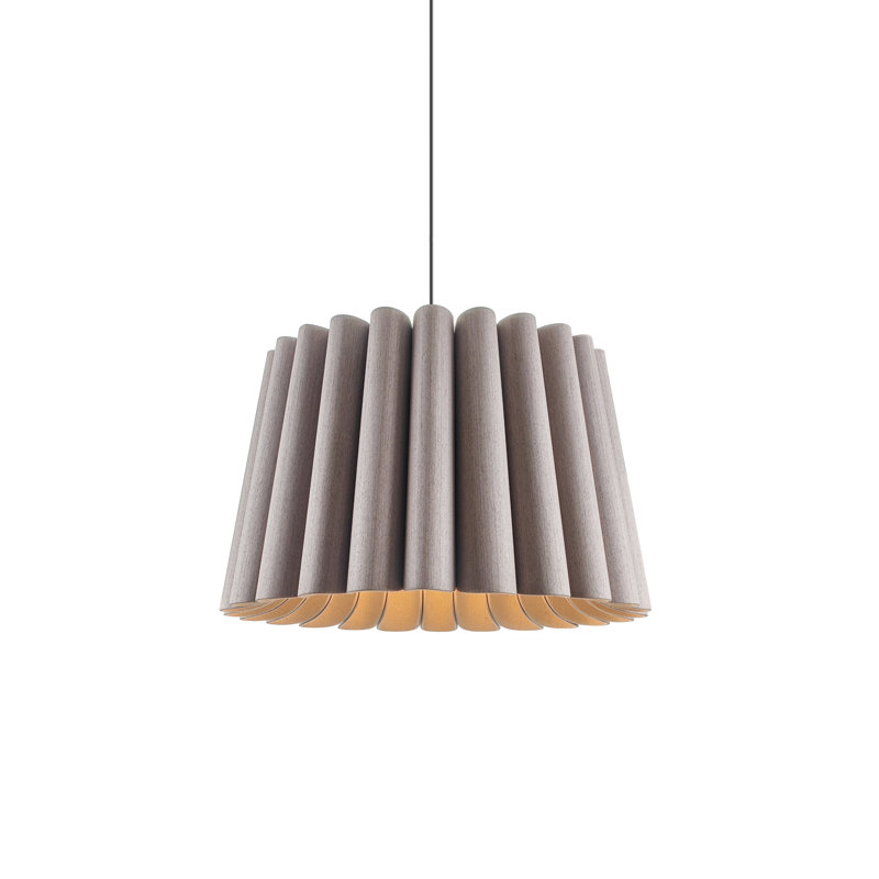 Luminaire suspendu long Renata, Chêne gris
