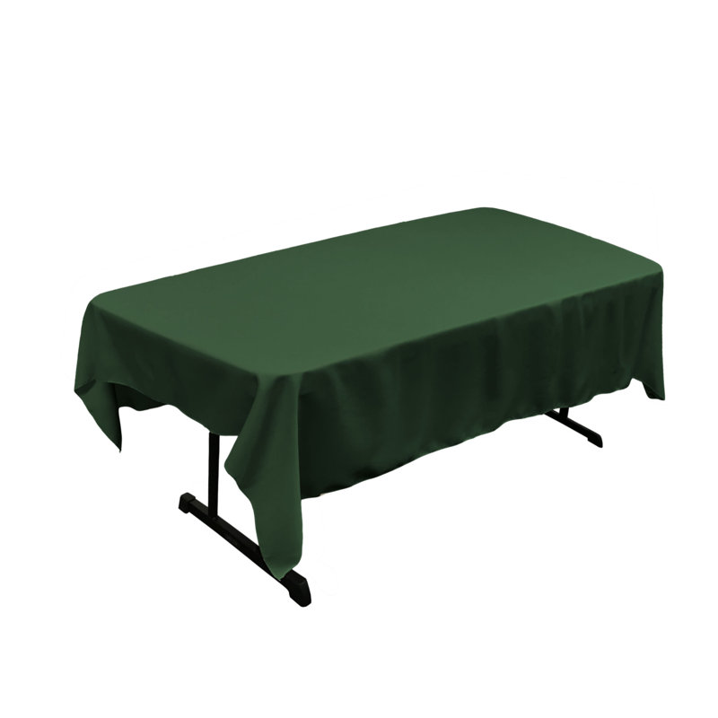 Nappe rectangulaire en polyester résistante aux taches Fisher, Vert forêt, 84 po x 60 po