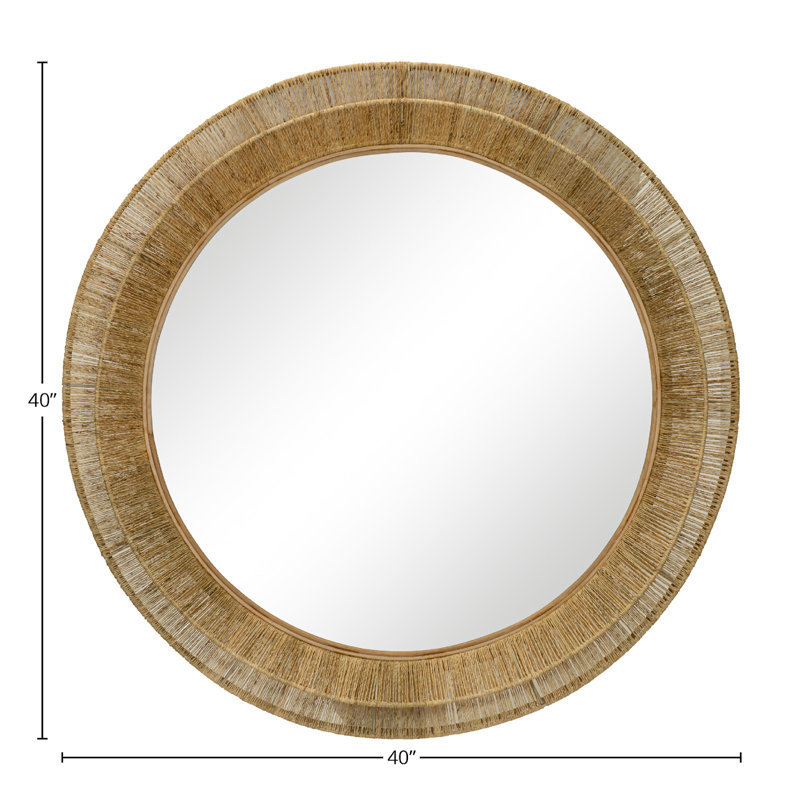 Collins Round Jute Wall Mirror, 40" x 40"