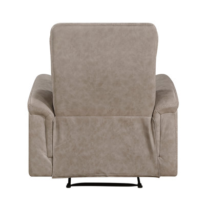 Fauteuil inclinable en microfibre taupe