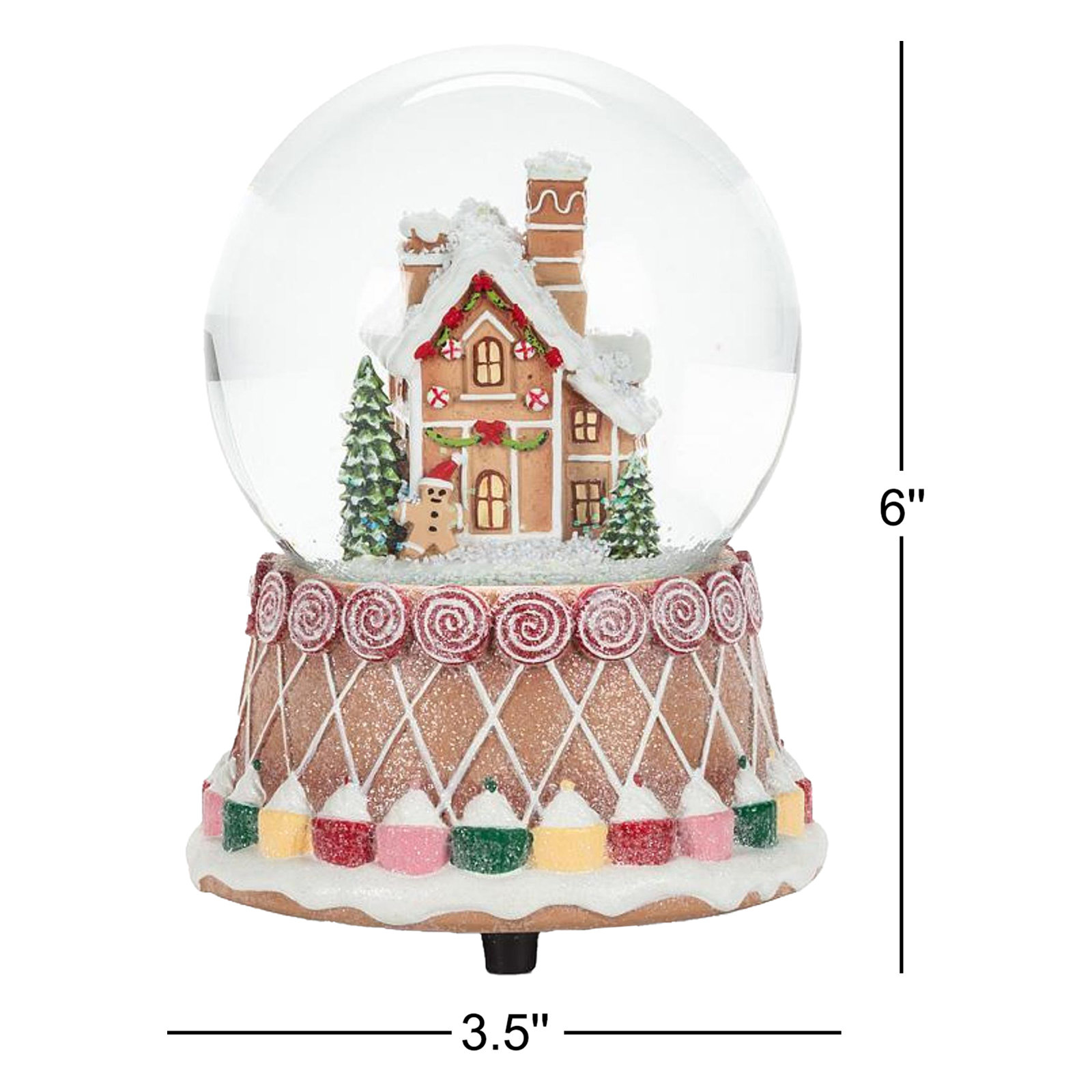 Musical Gingerbread House Snow Globe
