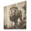 Majestic Vintage Lion II - Animal lion sur bois-1766324180