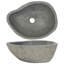 Zetta vidaXL Bathroom Basin, Vessel Sink, Easy Assembly, River Stone-1451414726