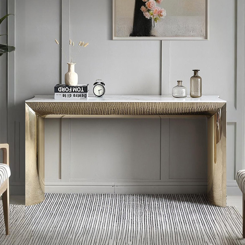 Console légère, luxueuse et moderne, H 31,5 po x l 63 po x P 15,7 po