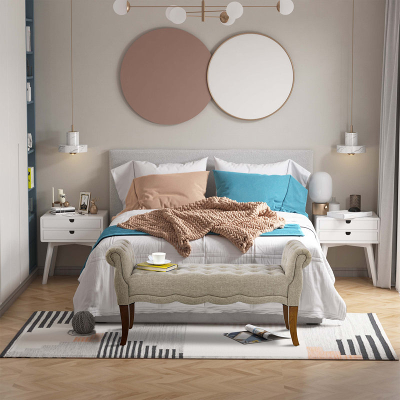 Banc rembourré Kerttu, Beige