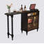 Table de bar extensible en bois d'hévéa de style français