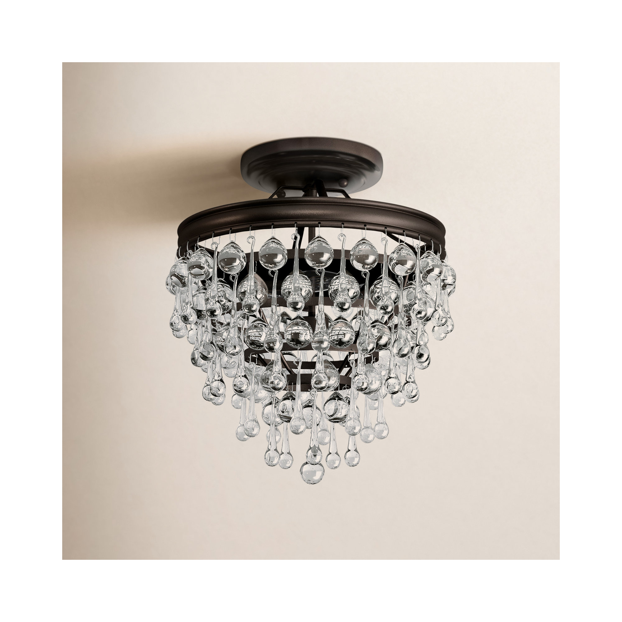 Stoneham 3 Light Semi Flush Mount