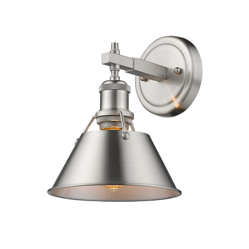Felda Dimmable Steel Vanity Light, Pewter, Pewter, 1 Lights