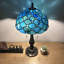 Lampe de table Haruko Tiffany avec haricots de cristal en verre coloré inclus ampoules DEL l 12 po x P 12 po x H 22 po