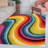 Connor-Joe Abstract Swirl Red/Yellow/Blue Rug-725687086