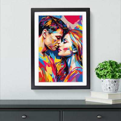 XYZ-FRM-V1223-4403 Lovers Pop 1 Piece Single Picture Frame Wall Art