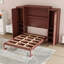 Wooden Murphy Bed with Shelves and Wardrobes-870822932-870822931