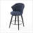 2PCS Chenille 25"Wing Back Swivel Bar Stools-1007985852