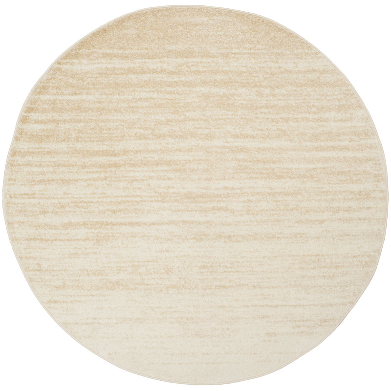 Hornsey Hooked Champagne/Cream Rug, Round 122cm