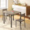 Ensemble de table de salle à manger 3 pièces pour 2 avec support de rangement sous la table et chaises Tuck-Under