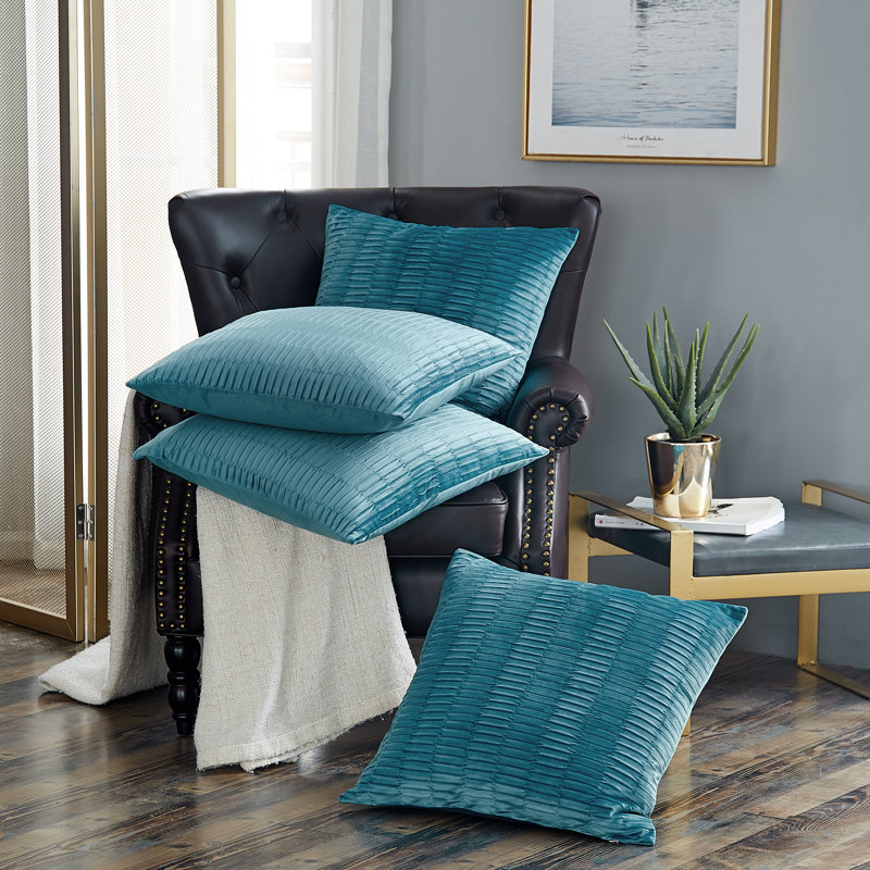Square Cushion Cover, Storm Blue