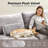 Modular Boneless Sofa Chair, High-Density Foam Floor Couch with 2 Pillows, Plush Velvet Armless Modular Seat, No Assembly Compressed Lazy Sofa for Living Room, Apartment, Bedroom（Gray）-1534820041
