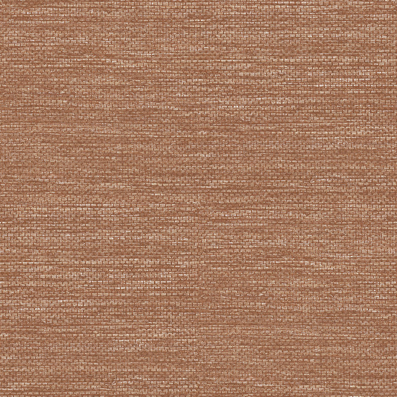 Grasscloth 33' L x 20.5" W Textured Wallpaper Roll, Rust