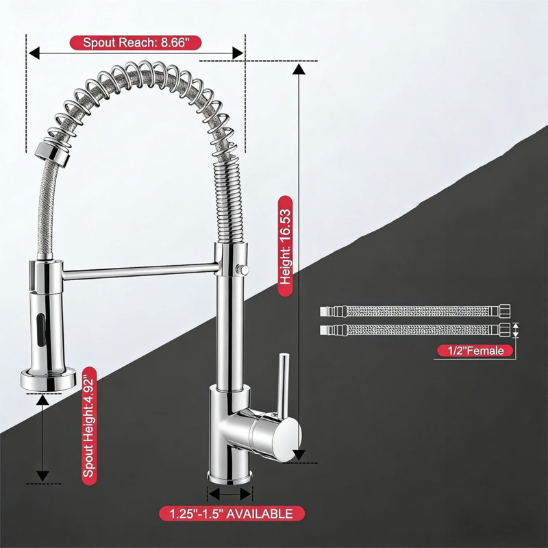 Rebrilliant Pull Out Kitchen Faucet