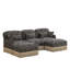 Canapé modulaire de 100 po en forme de U modulaire avec bord à pampille délicat et 5 coussins, canapé-lit à 5 places en chenille à imprimé léopard moderne et confortable avec 2 repose-pieds et siège profond de 24 po pour le salon-868521900
