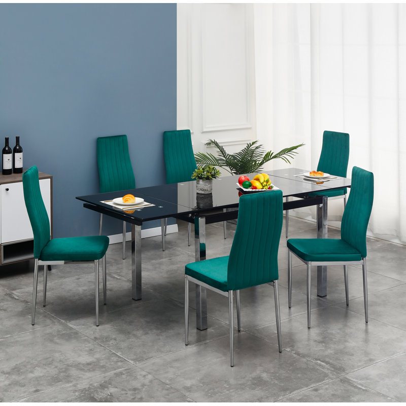 Amersfoort Dining Set, Black, Green