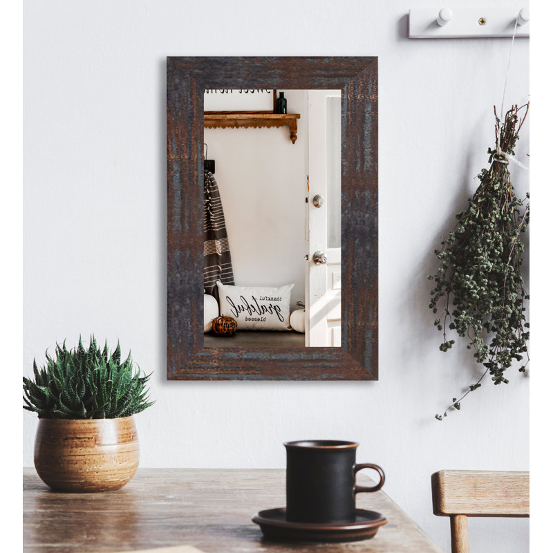 Miroir décoratif, Laiton acier industriel, 22 po x 33 po